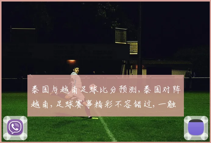 泰国与越南足球比分预测,泰国对阵越南,足球赛事精彩不容错过,一触即发